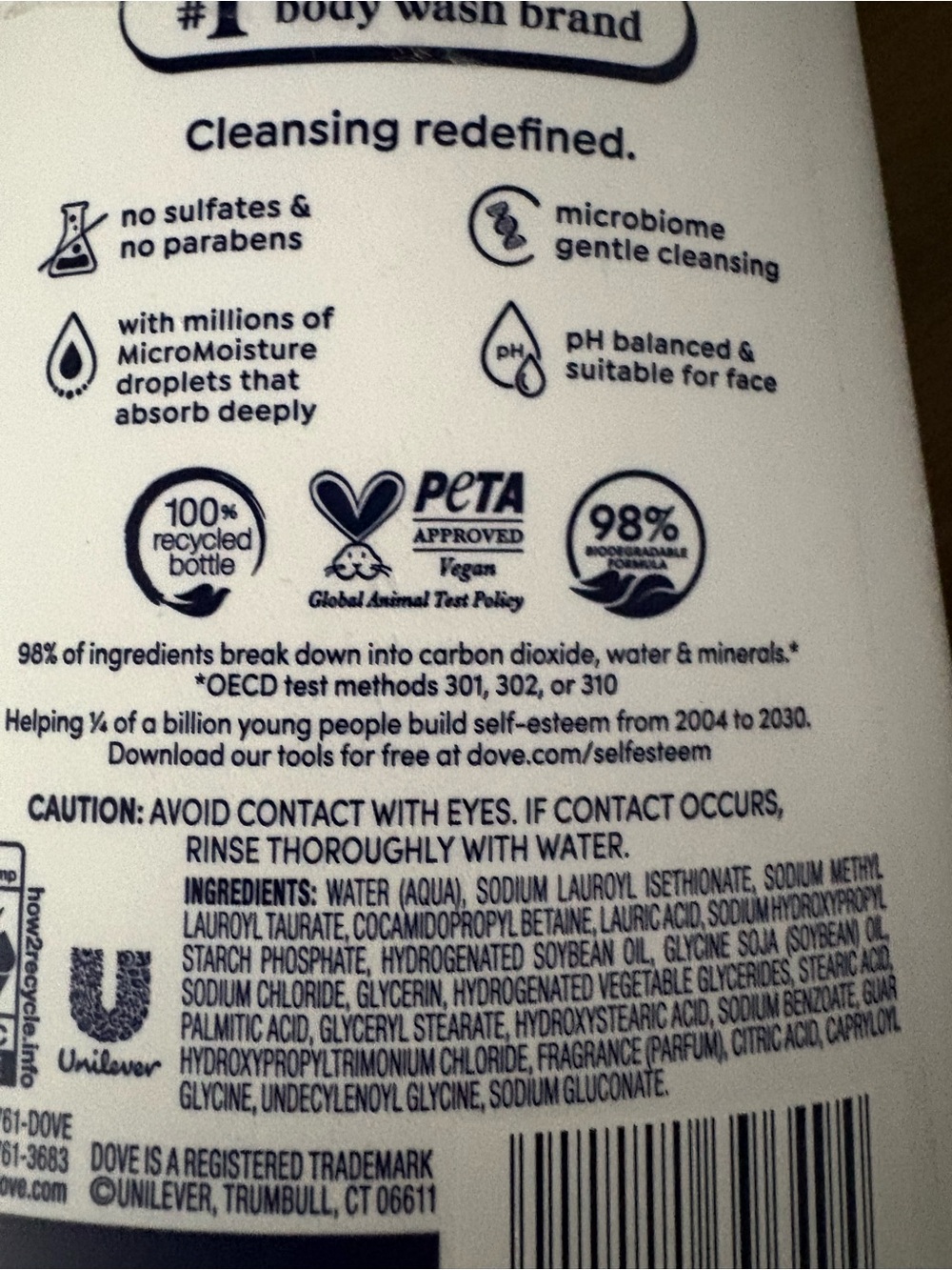 Dove Sensitive Hypoallergenic Body Wash with 24 hour lotion - Picture 6 of 6